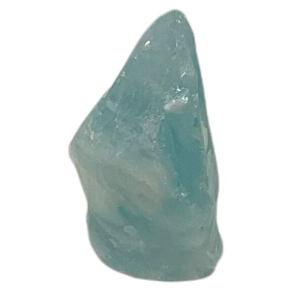 Satin Blue Layered Art Glass Cullet Glowing Manganese Slag Glass #5GM35 - Picture 7 of 8